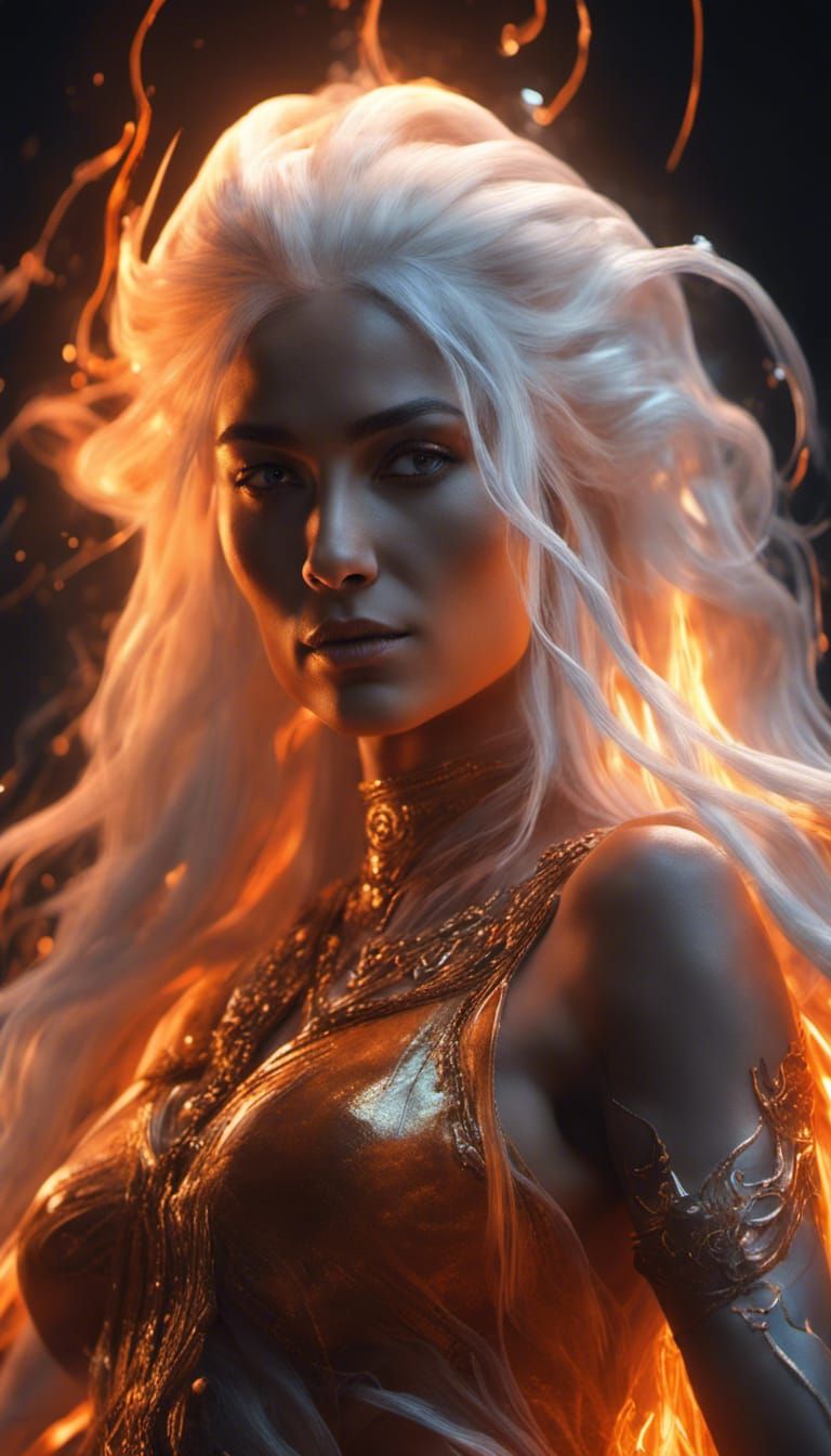 Fantasy Genie with Liquid Light Effects