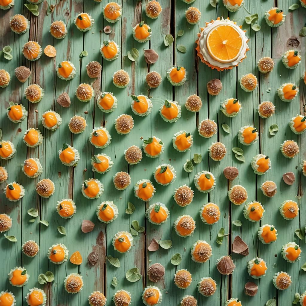 Orange Mint Hedgehog Cake with Cream Spikes