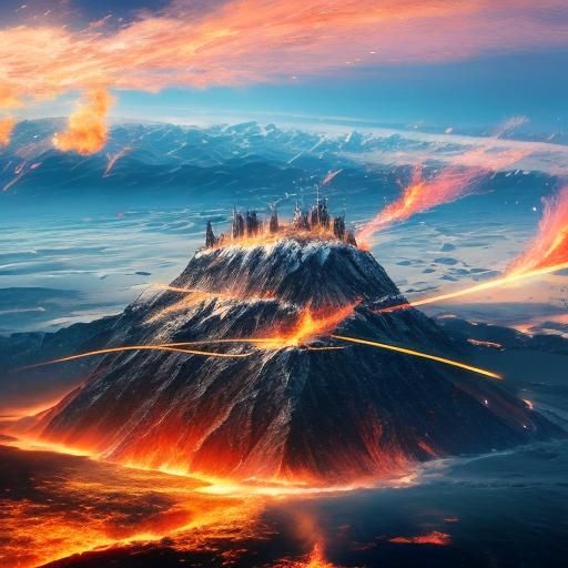 Elemental Landscape: Anime Art in 8K Resolution