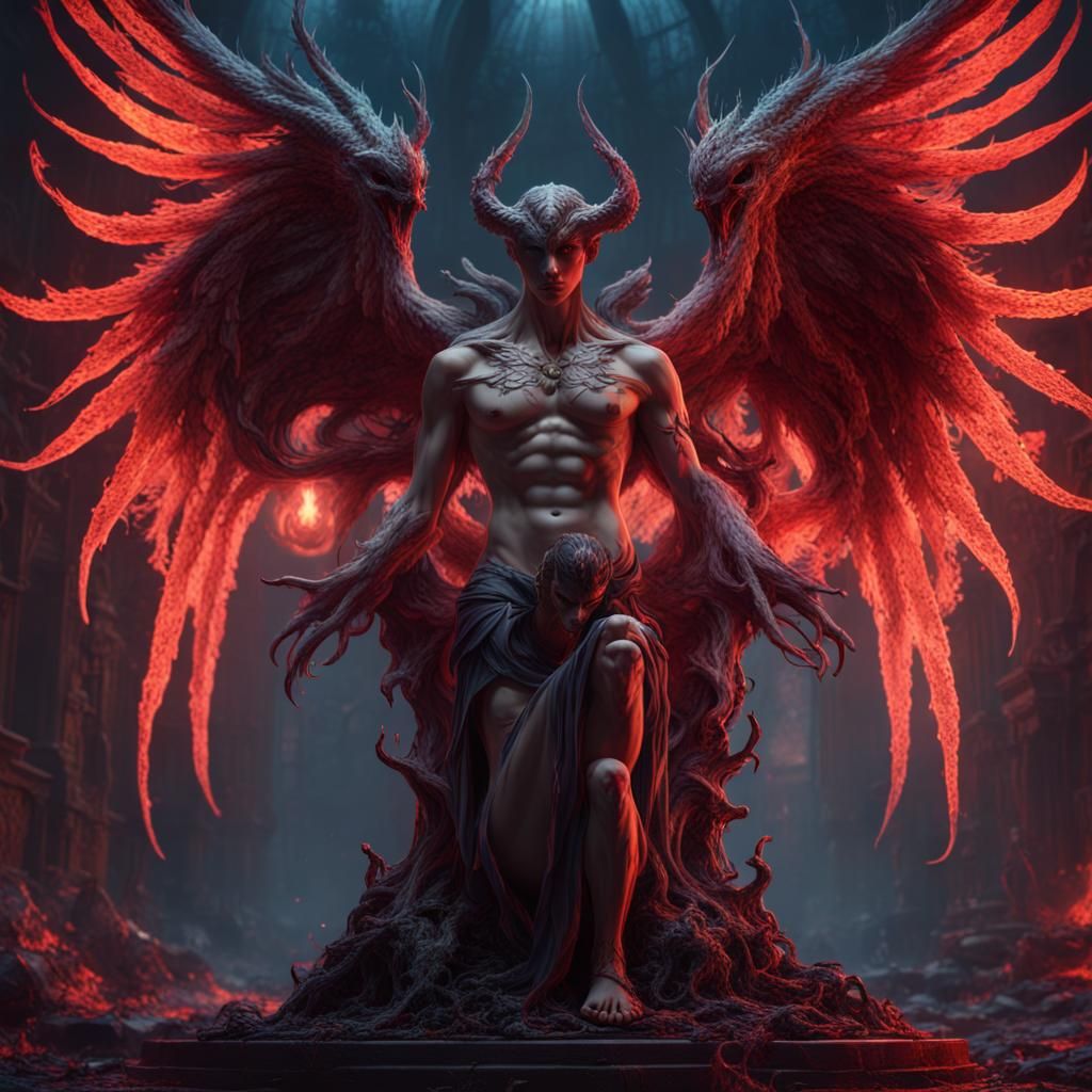 Detailed Painting: Demon Mind with Angel Heart