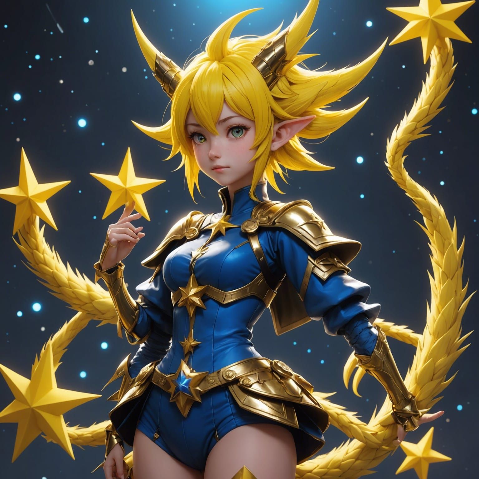 Star Belly Sneetches in Detailed 3D Anime Art