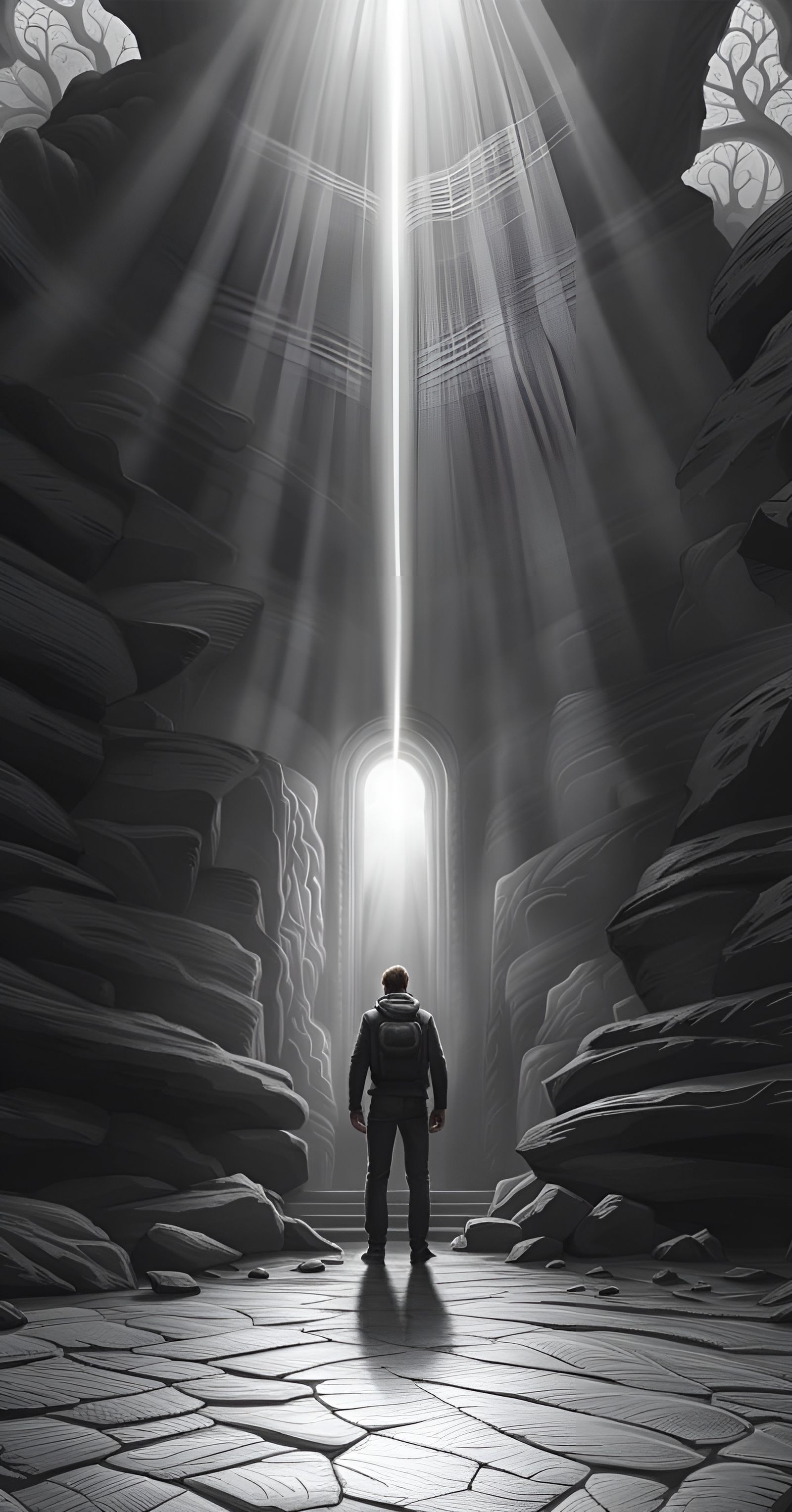 Monochromatic Sketch of Lost Mental State