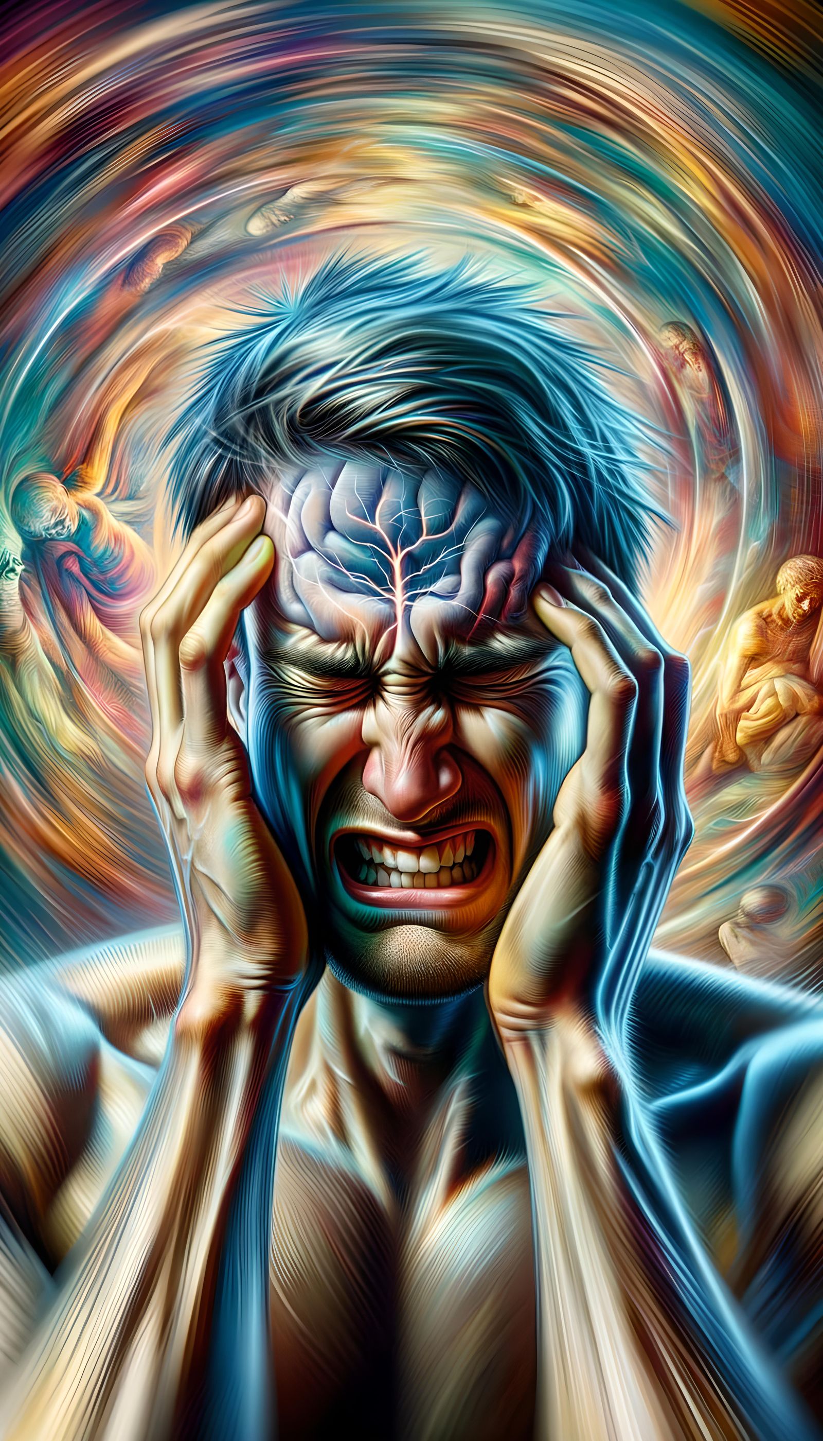 Crushing pain in the head