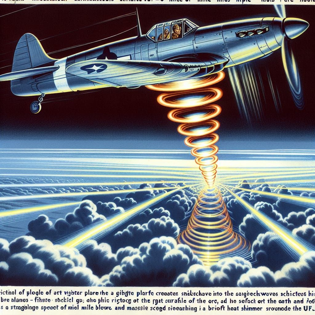 Vintage WWII Fighter Plane Soars at 400mph, Creating Optical...