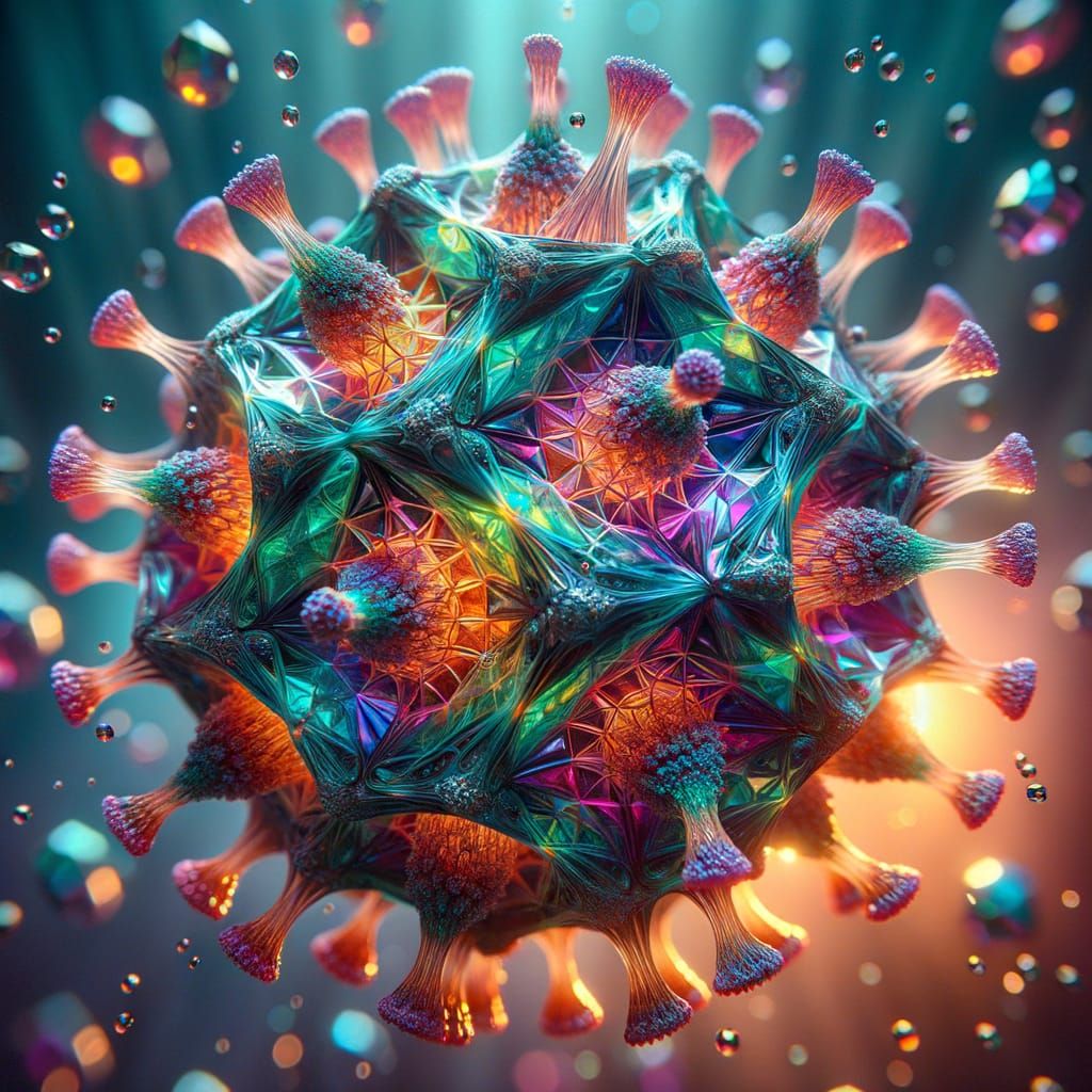 Surreal Close-Up of an Extraterrestrial Super Virus