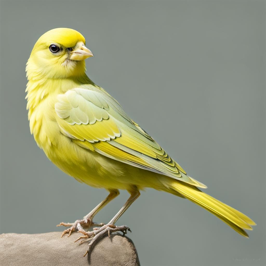 Ethereal Pale Canary Portrait