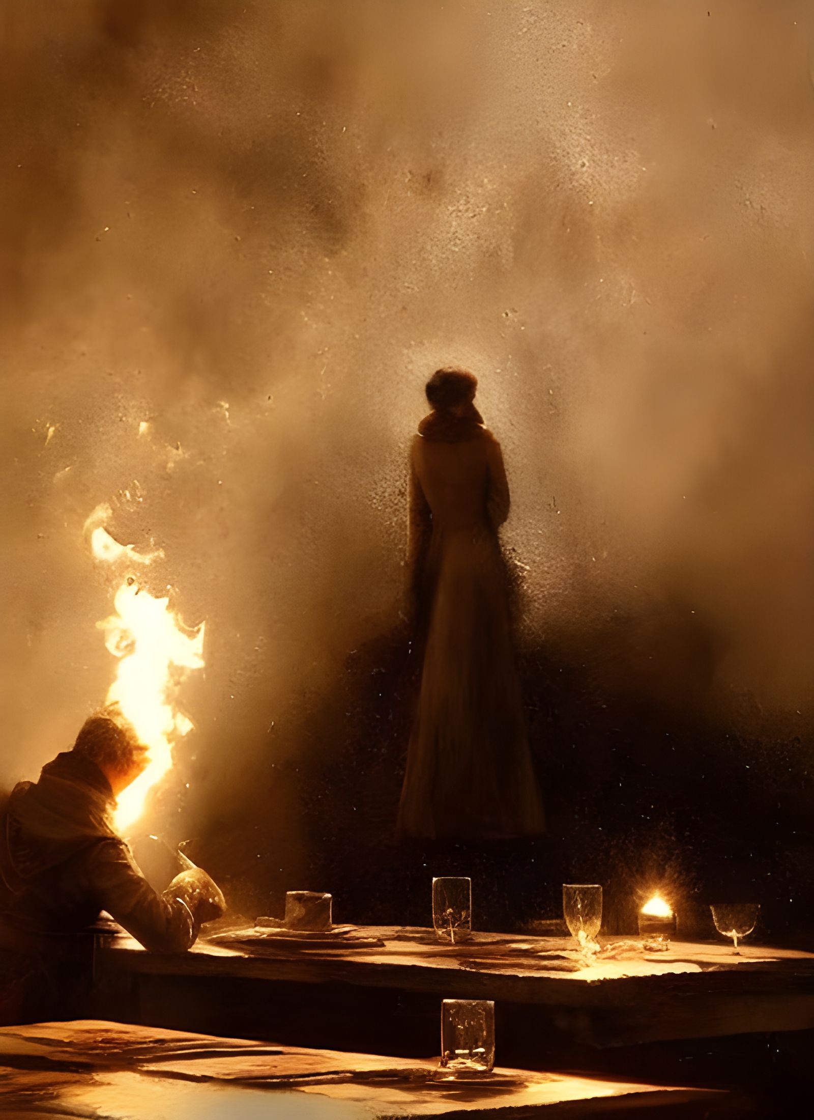 Photorealistic Portrait of Woman in Cafe, Masterpiece