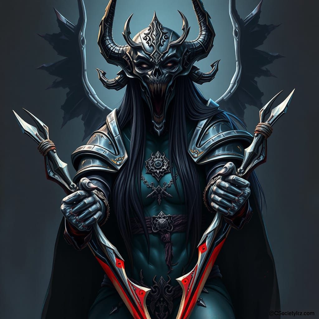 Goddess of Darkness in Gothic Armor