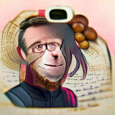 Introspective Monkey Portrait Contemplates Existence