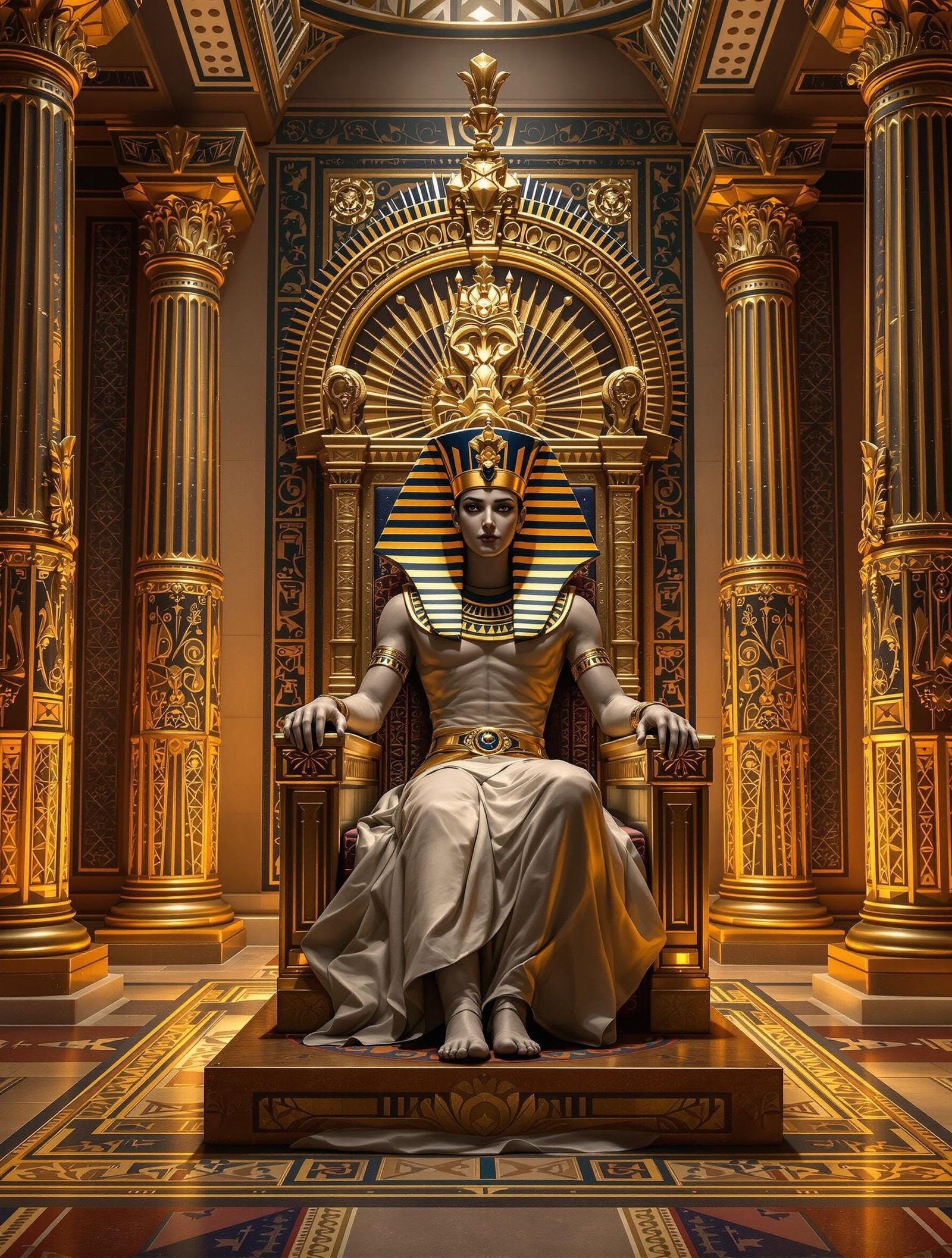 Pharao On His Throne