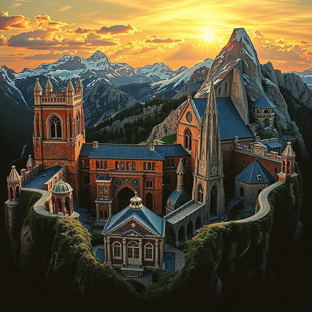 Golden Hour Landscape with Serene Atmosphere