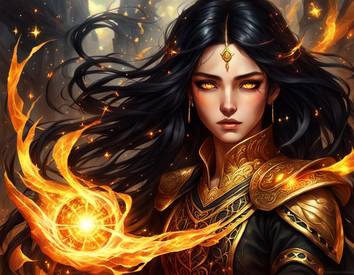 Combustion Magic Wielding High Fae Character