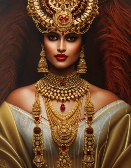 Goddess Portrait in Da Vinci Style