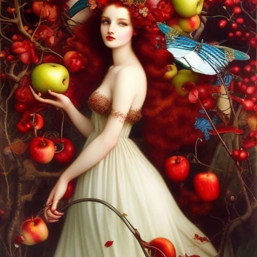 Apple Fairy in Neosurrealist Style