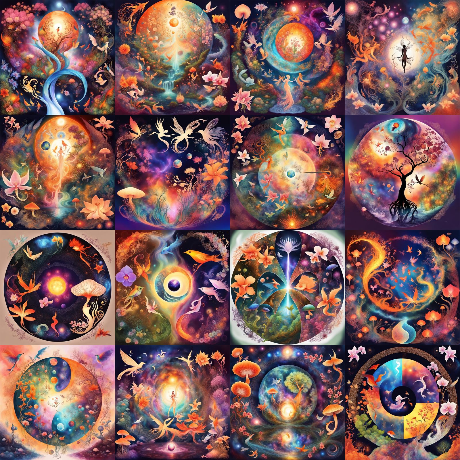 Radiant Abstract Artwork: Cosmic Harmony