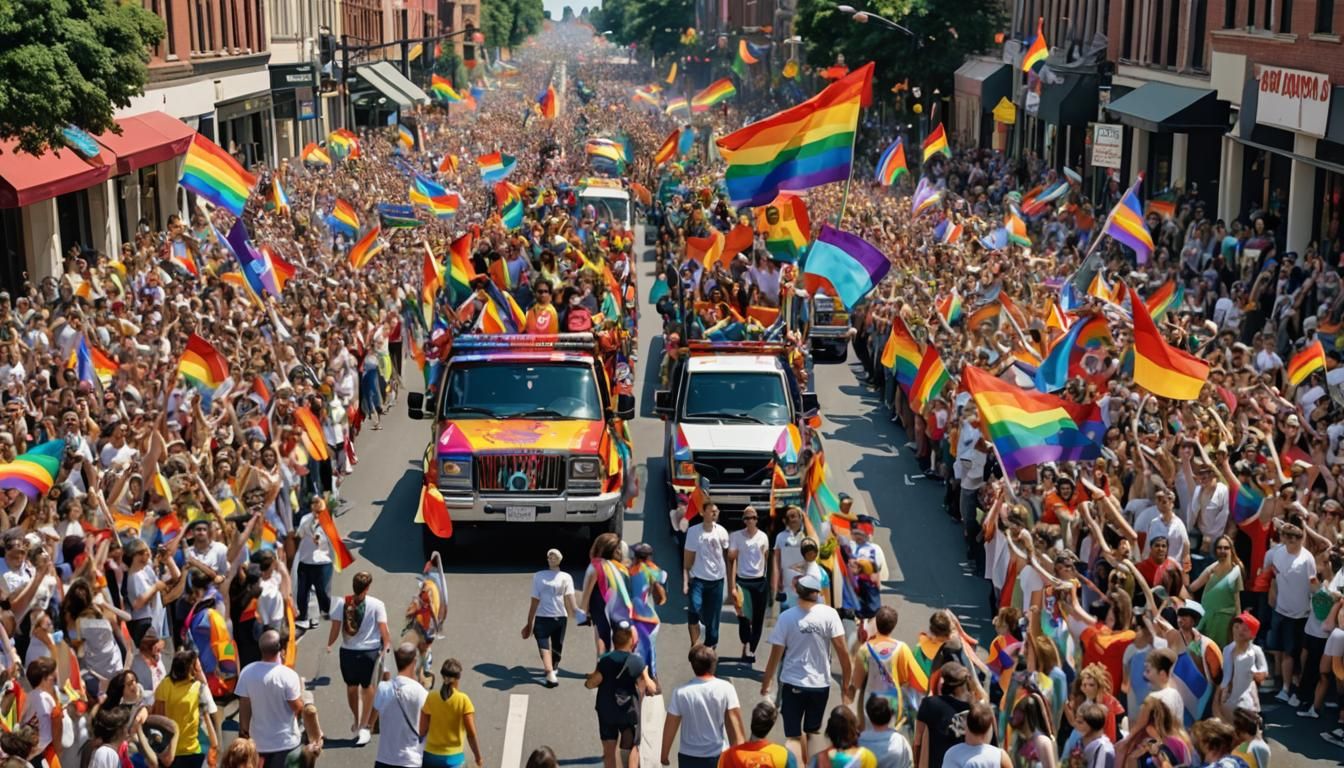 Pride Parade Procession: Celebrating Happy Pride Month!