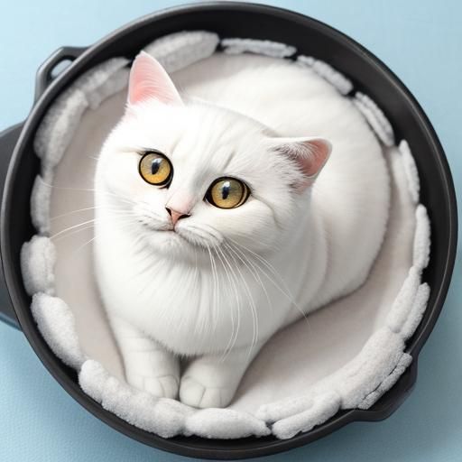 Adorable Kitten Purring: Powder Puff Portrait