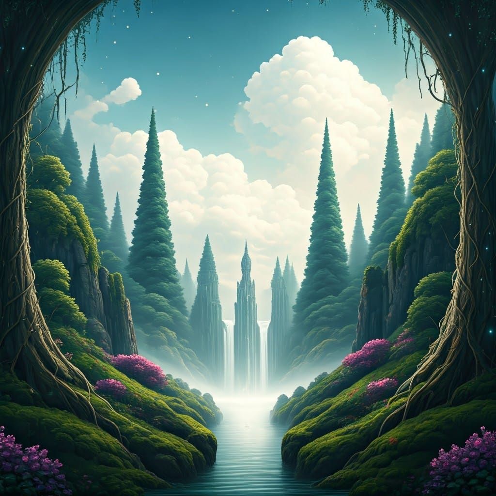 Whispering Mist Realm in Ethereal Fantasy