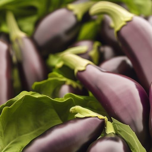 Perfectly Lit Eggplant in Sharp Focus