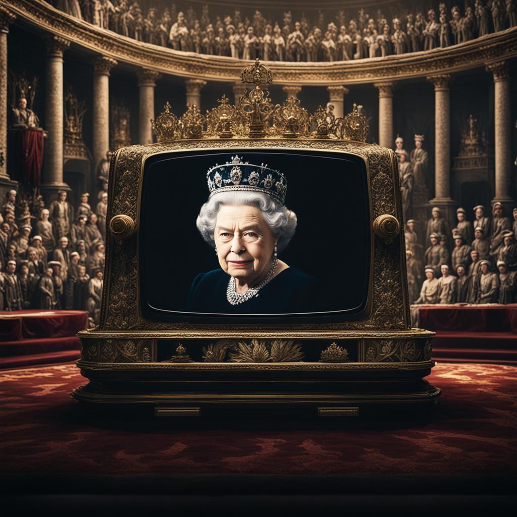 Queen Elizabeth's Coronation on a Vintage TV