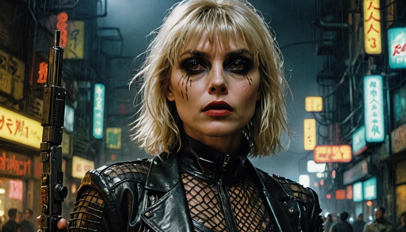 Cyberpunk Noir: Debbie Harry as Pris in Blade Runner