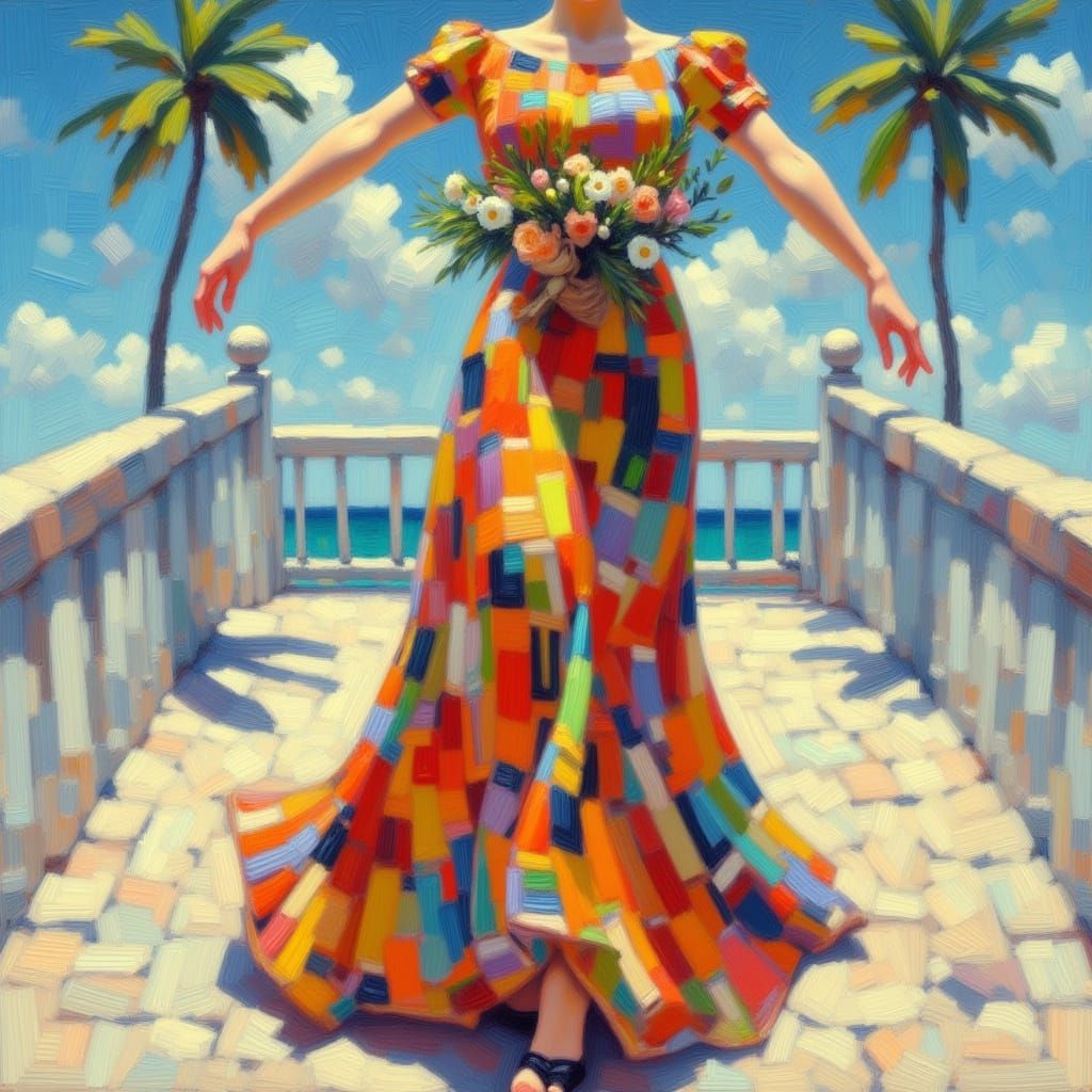 Ibiza Flag Dress in Elysium Flux Style