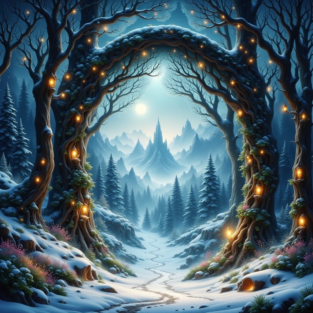 Enchanted Gateway to a Magical Winter World