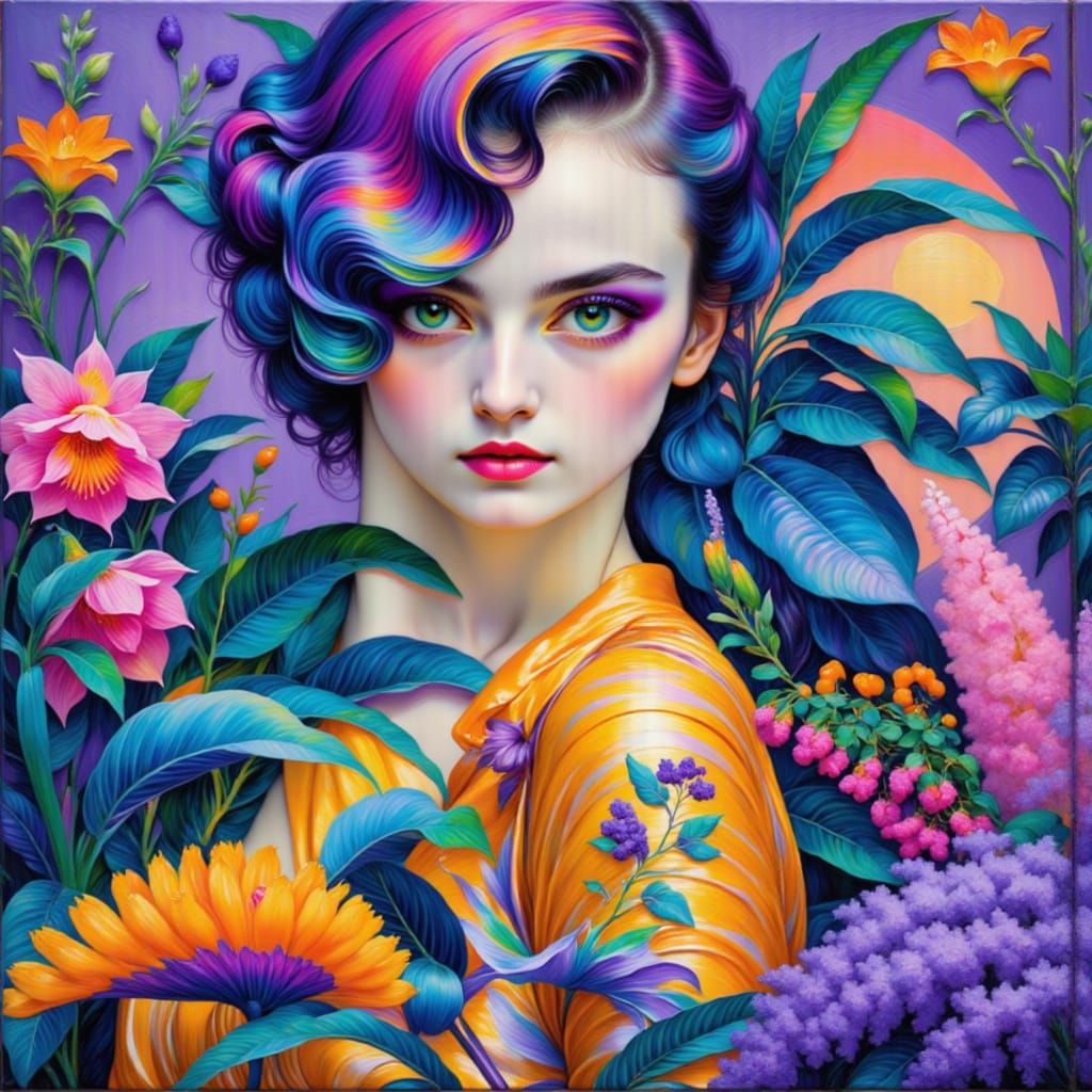 Fauvist Portrait of Eve in Paradise