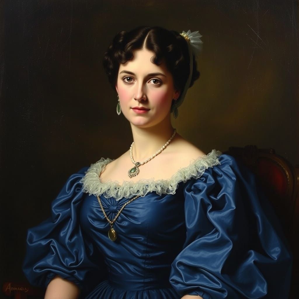 Elegant Victorian Duchess in Chiaroscuro