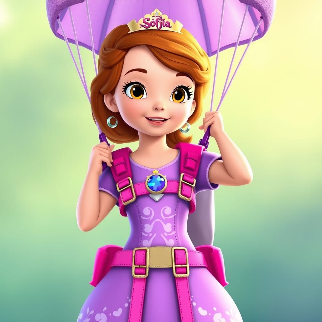 Princess Sofia The First Parachuting, Disney Junior Style