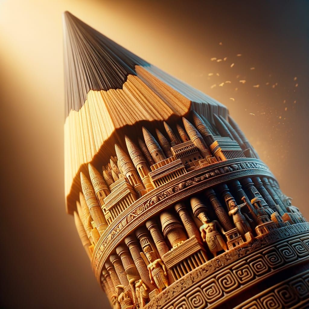 Ancient Babylonian Pencil Creates Miniature Cityscape