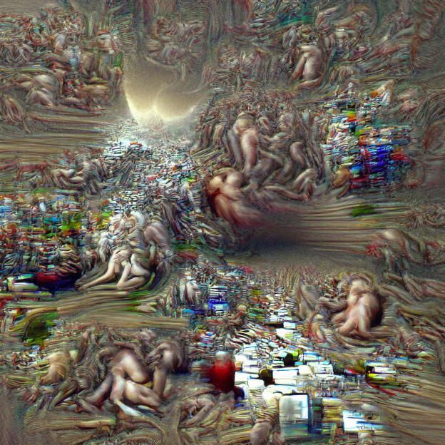 Surreal Image of the Collapse of Human Psyche