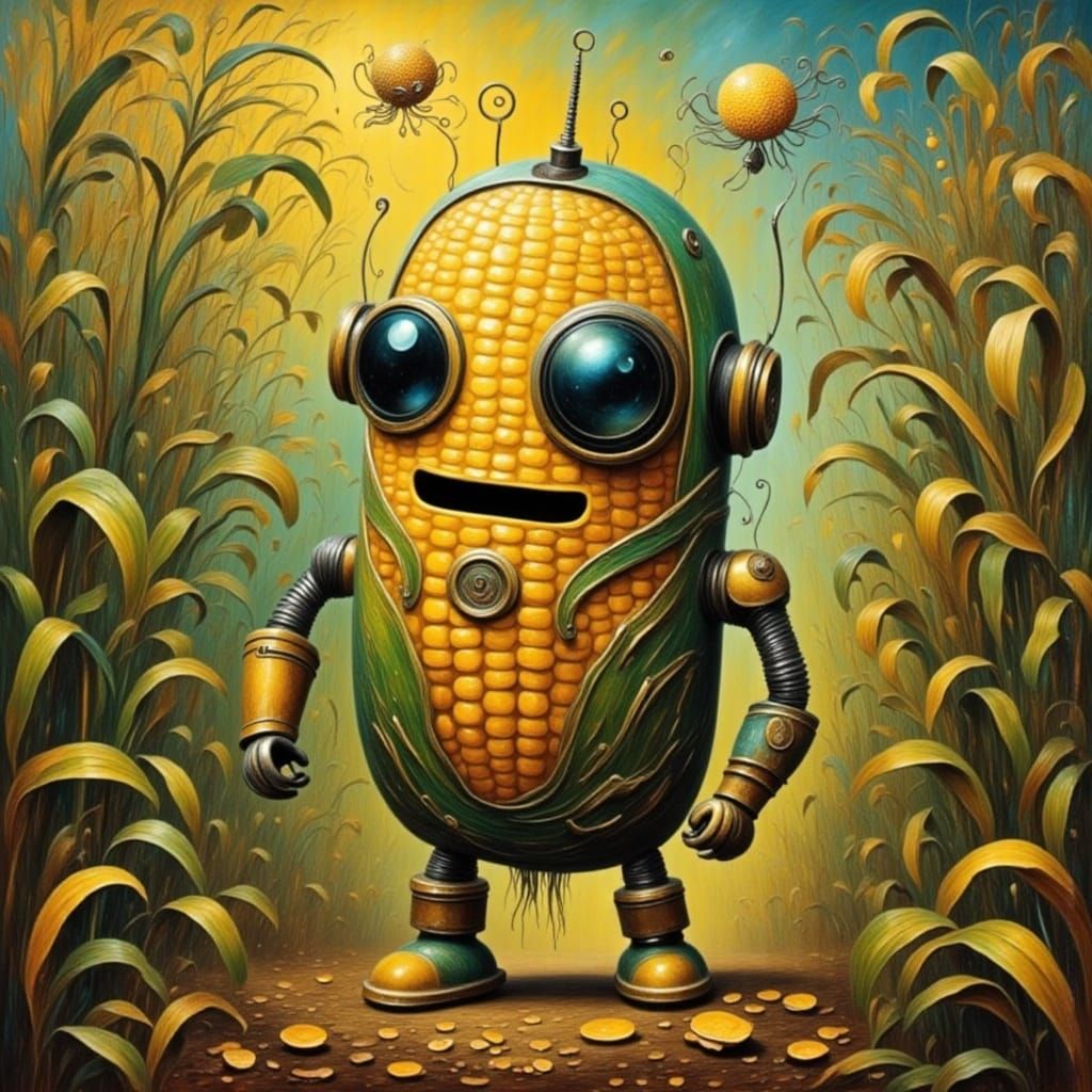 Corny Corn Robot Minions in Ballet Style
