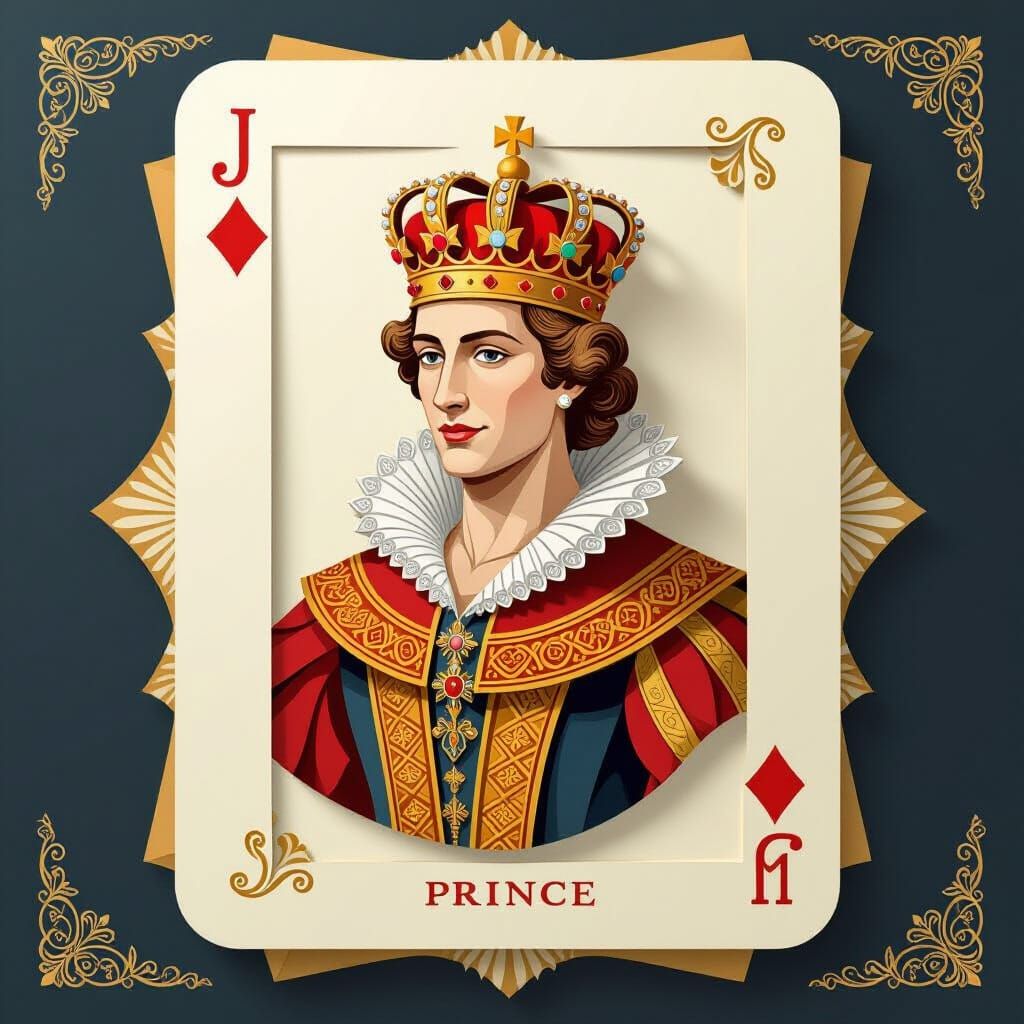 Layered Papercut Jack Playing Card Design