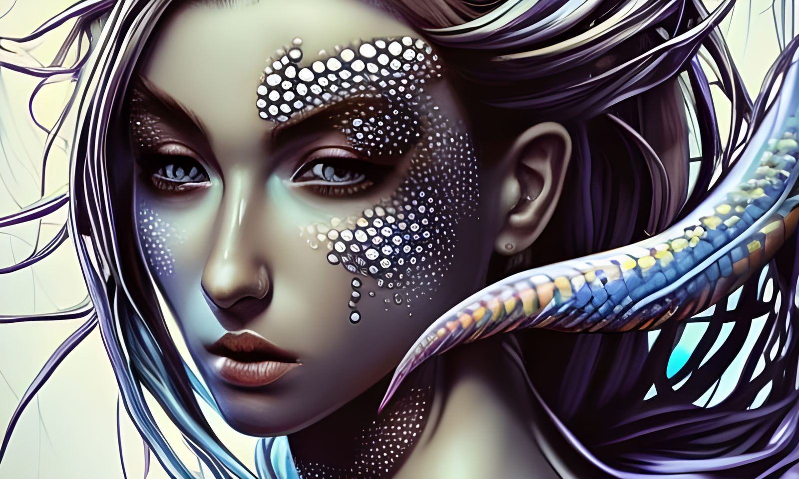 Roxanna: Mermaid Princess Underwater Digital Illustration