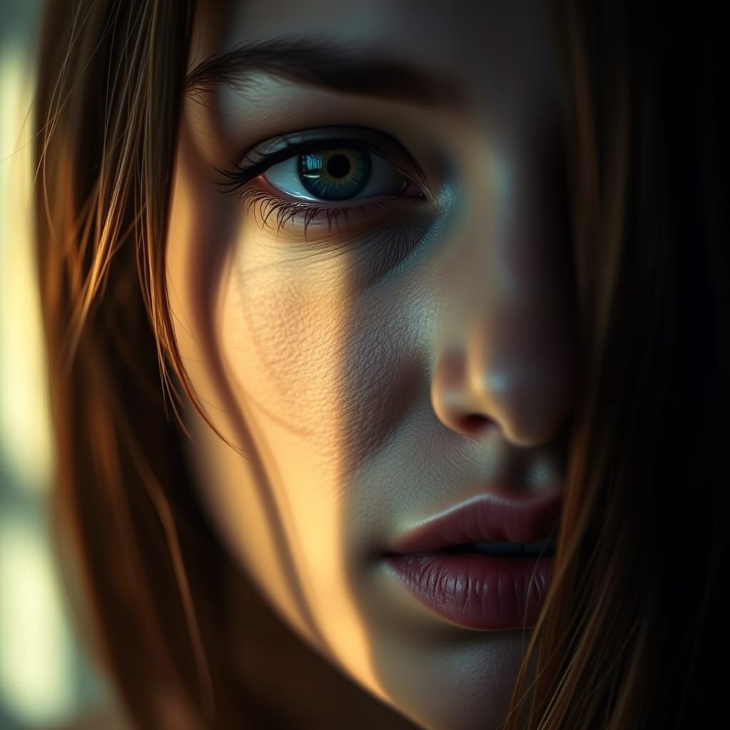 Intimate Portrait in the Style of Cinematic Photography