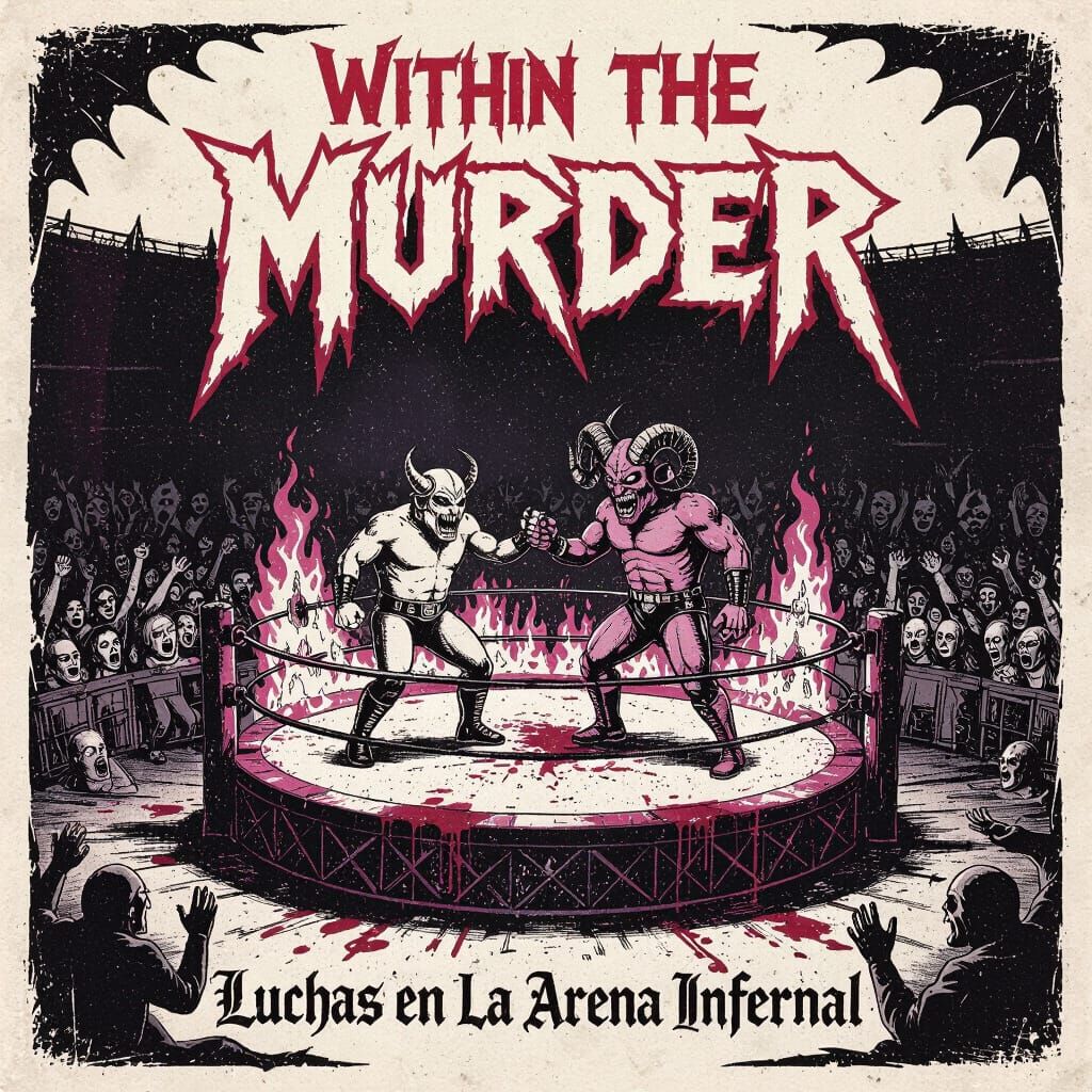 Thrash Metal Band Poster: Luchas en la Arena Infernal