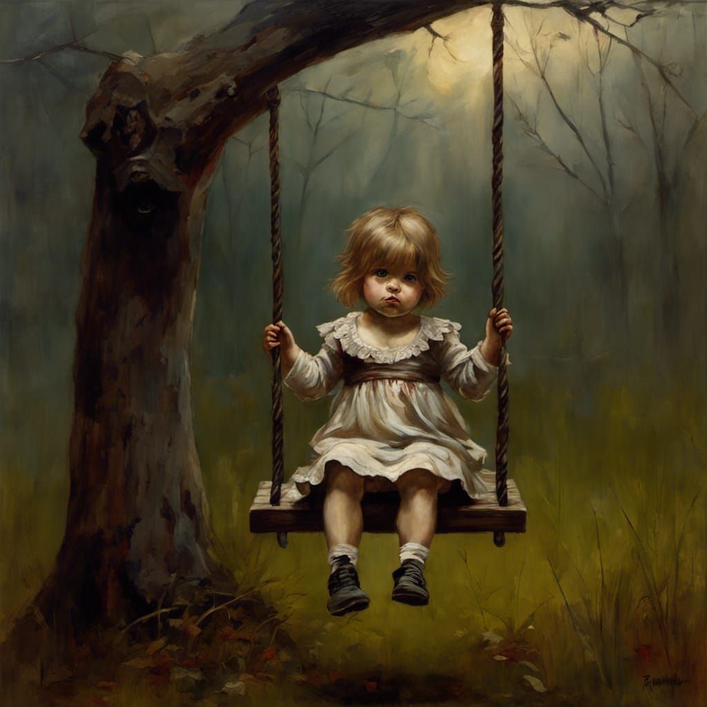 Girl on a swing