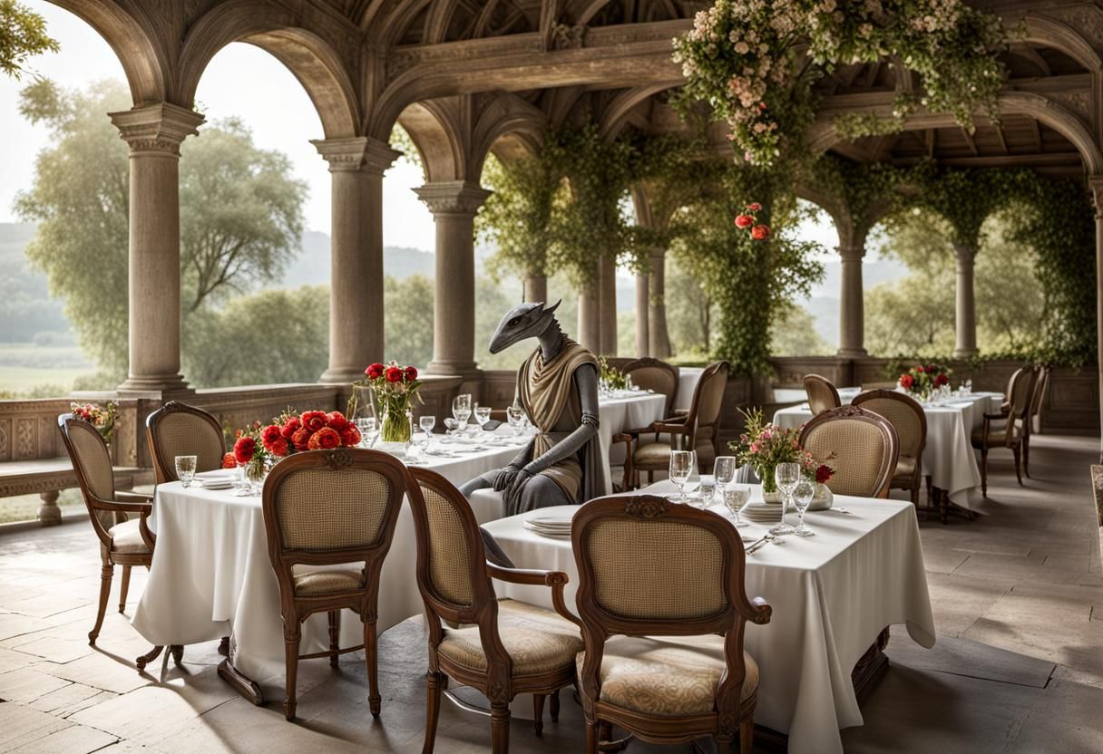 Surreal Alien Restaurant Celebration in Professional Photogr...