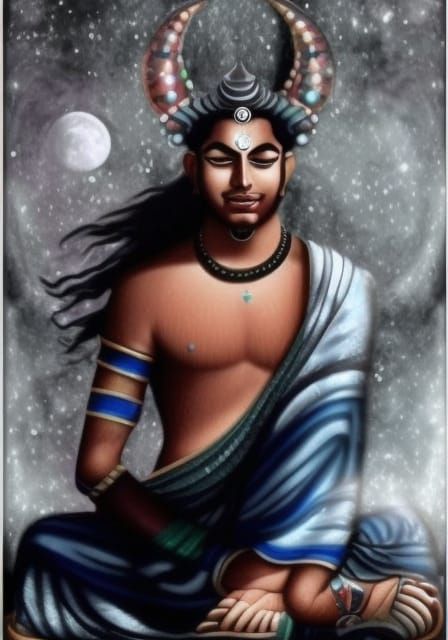 Moon God Mani in Classical Style