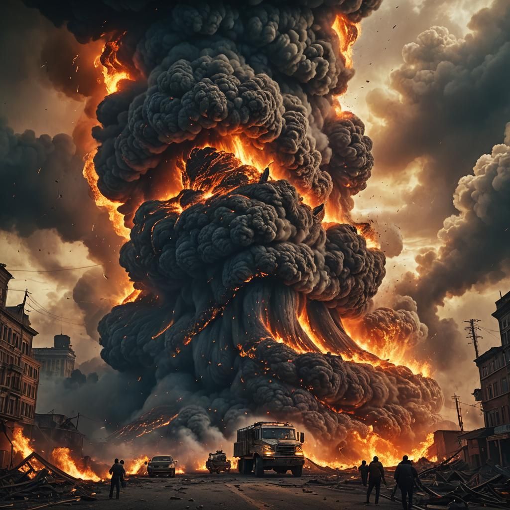Epic Fire Tornado: A Digital Matte Painting