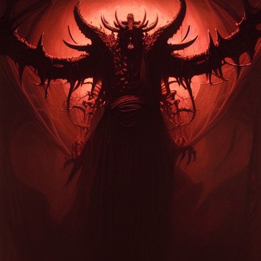 Hyperdetailed Demon in Dark Fantasy Style