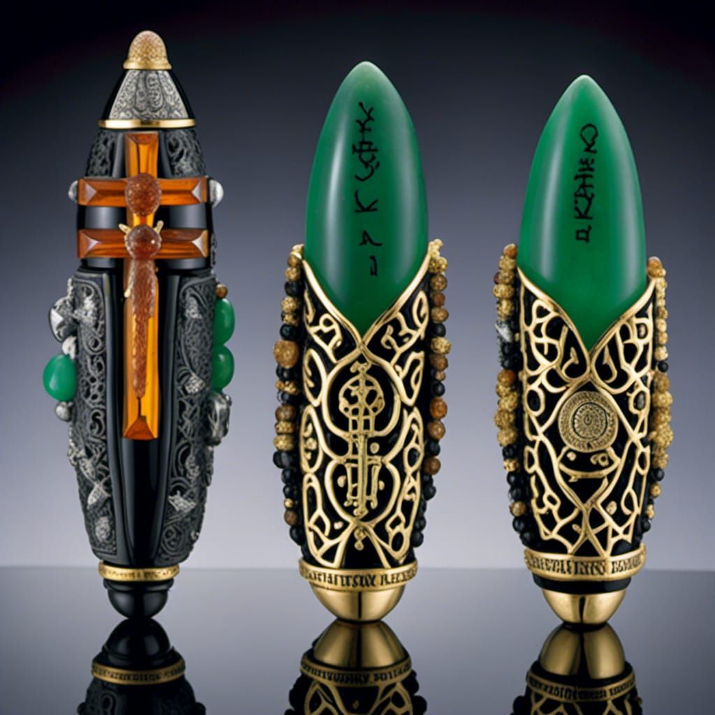 Mystical Carved Bullets on Workbench in Grimdark Style