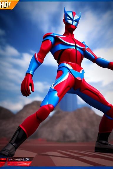 Hyperdetailed Portrait of Ultraman in Vivid Colors