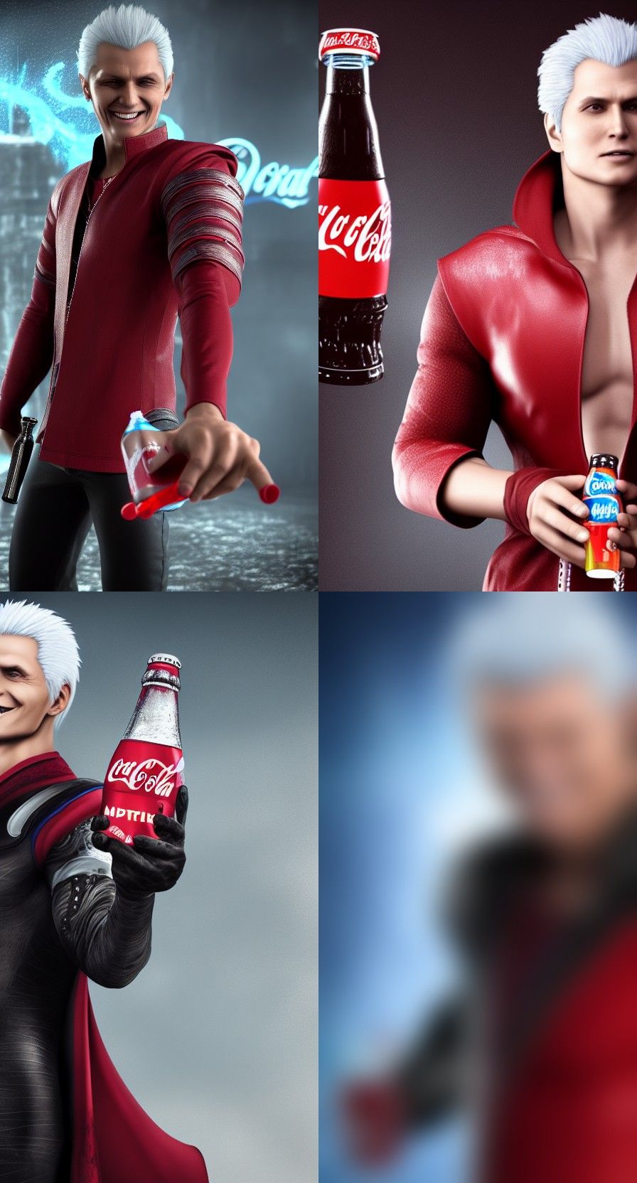 Vergil Promotes Coca-Cola: Hyperrealistic 8K Portrait