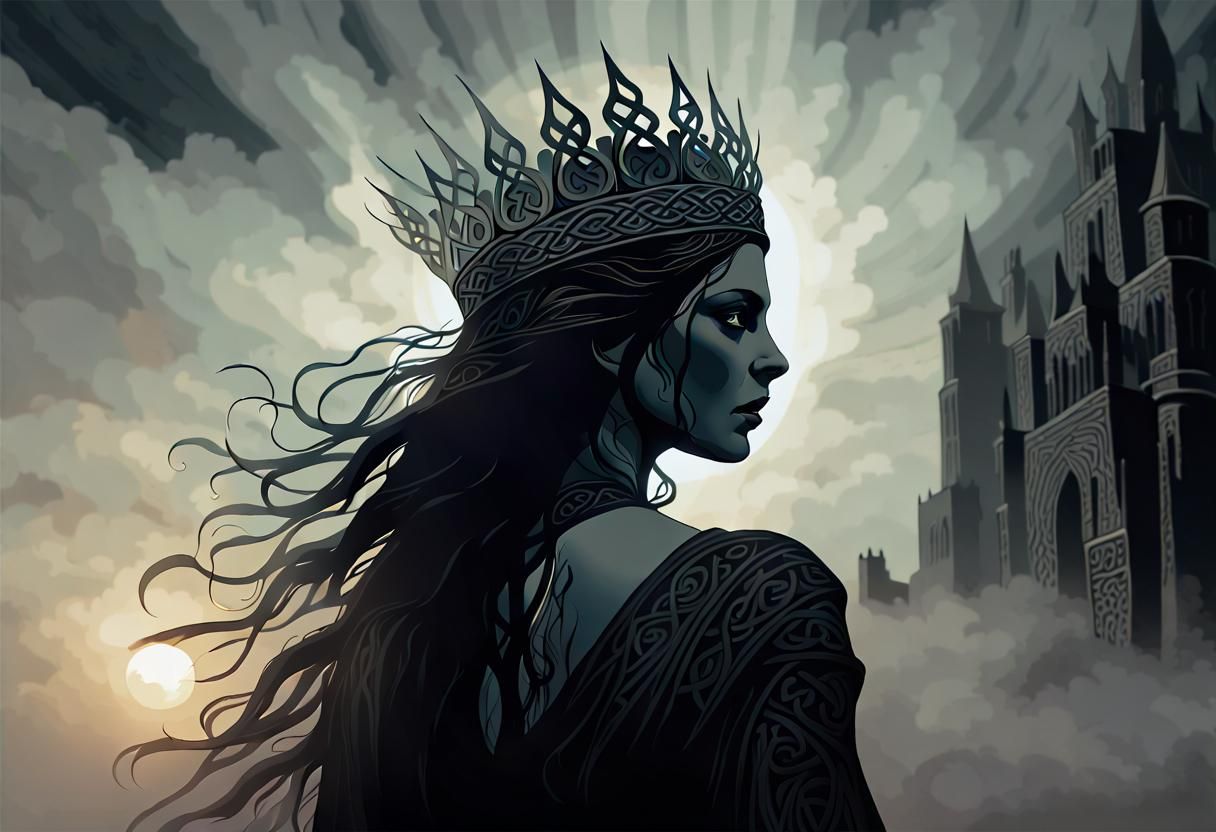 Mourning Queen of Darkness and Spectral Army