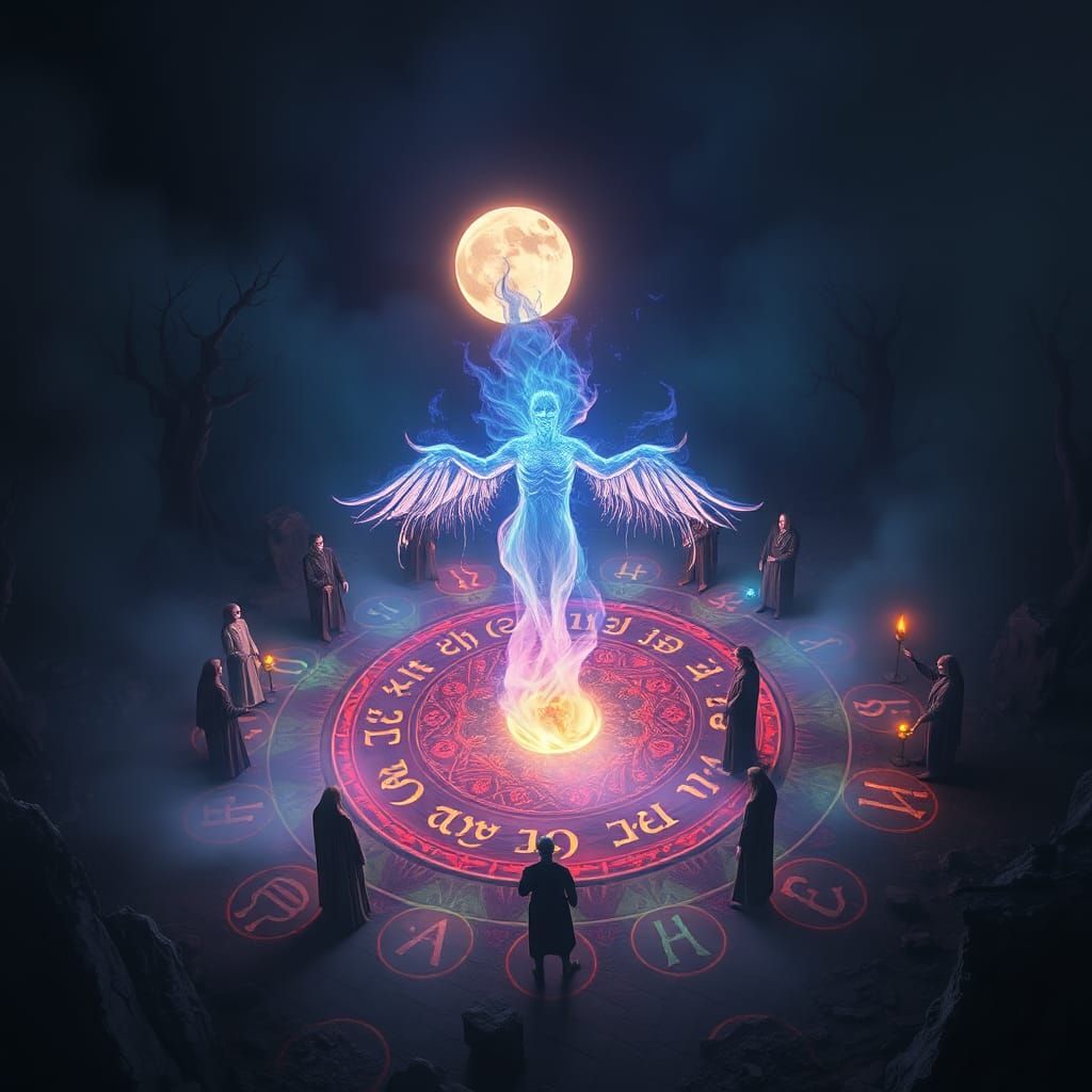 Druids Summoning Spirits on Samhain Night