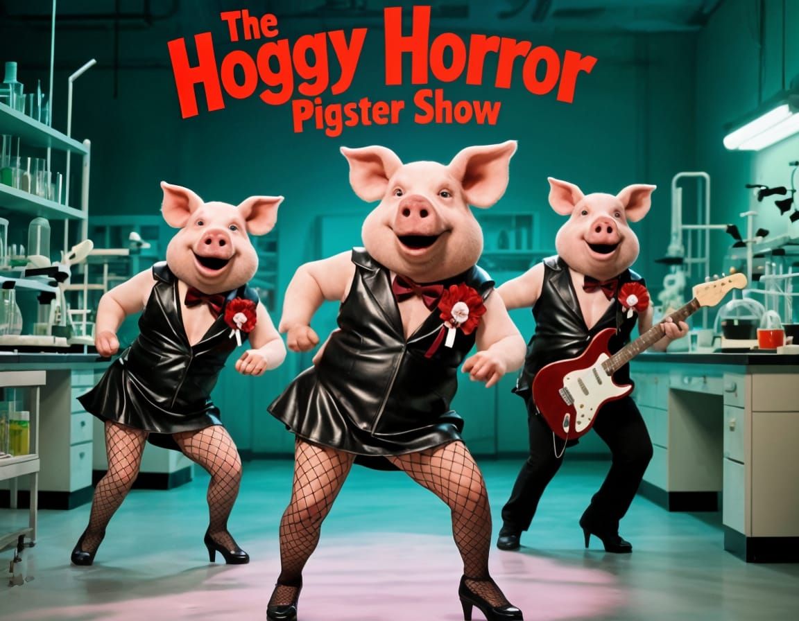 Pigster Show: Musical Pigs in Rock & Roll Lab