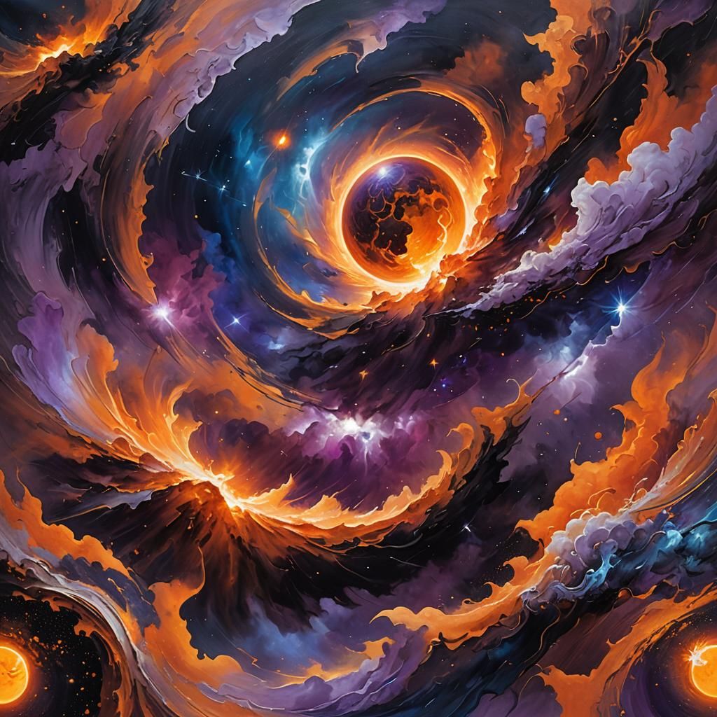 Ethereal Solar Fantasy Concept Art in Impasto Style