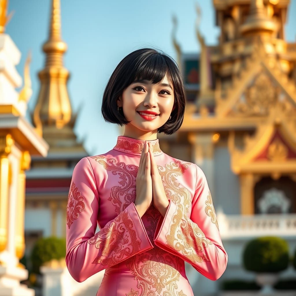 Blackpink Lisa in Traditional Thai Dress
